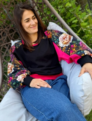 Bluza Butterfly NIGHT GARDEN FUKSJA
