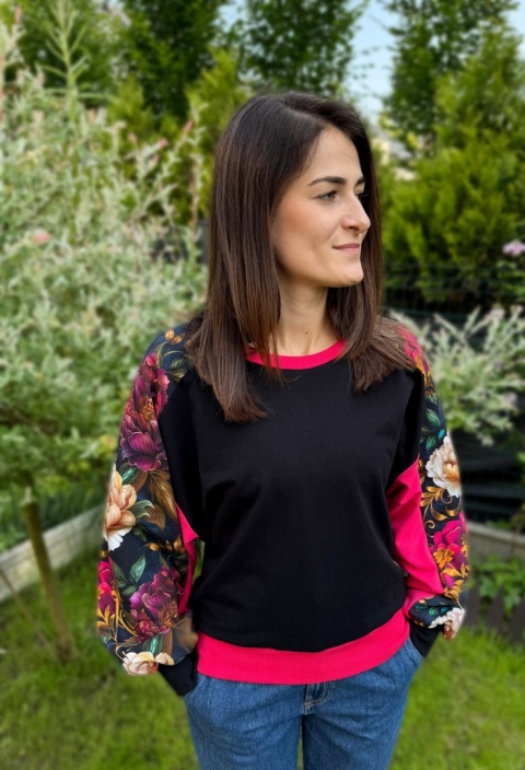 Bluza Butterfly NIGHT GARDEN FUKSJA