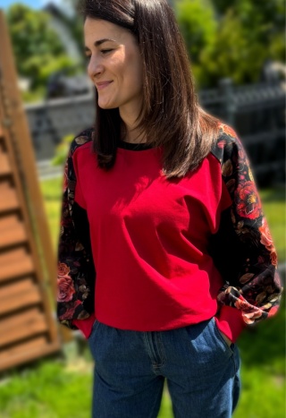 Bluza Butterfly NIGHT GARDEN MALINA