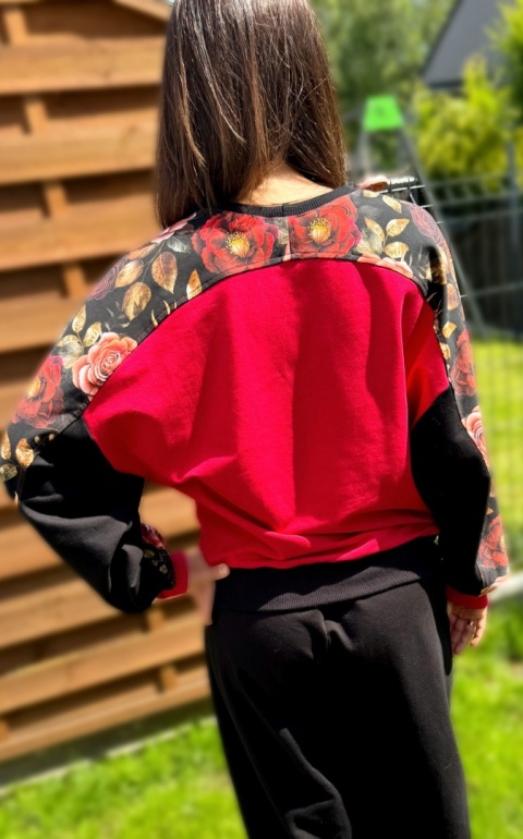 Bluza Butterfly NIGHT GARDEN MALINA