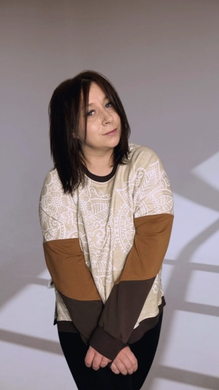 Bluza Dresowa Oversize Damska LACE CALM – Choco