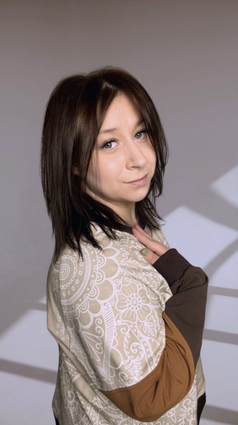 Bluza Dresowa Oversize Damska LACE CALM – Choco