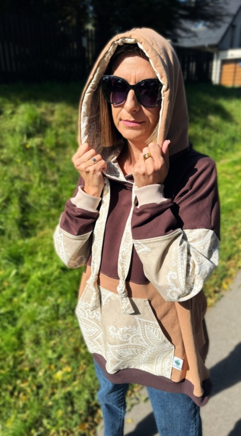 Bluza dresowa oversize LACE CHOCO