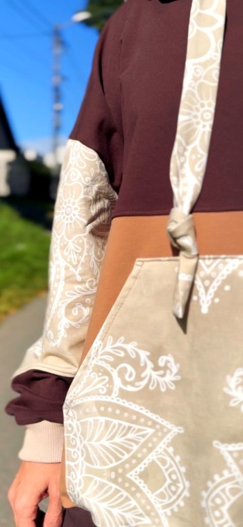 Bluza dresowa oversize LACE CHOCO