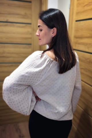 Bluzka muślinowa MIST beige