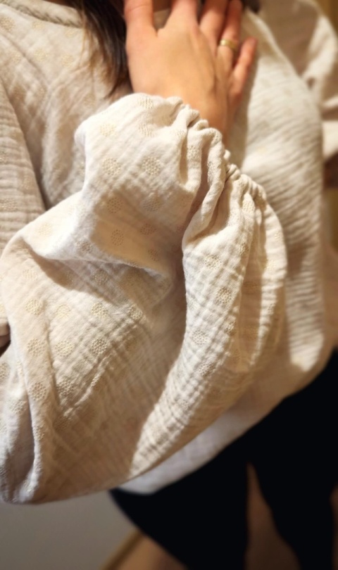 Bluzka muślinowa MIST beige