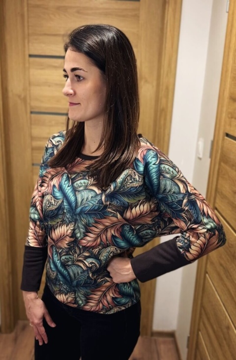 Bluzka bawełniana AURA leaf