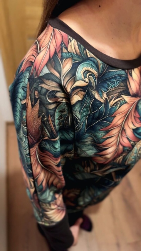 Bluzka bawełniana AURA leaf