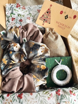 Box Prezentowy - Scrunchie maxi SMOKY Blossom