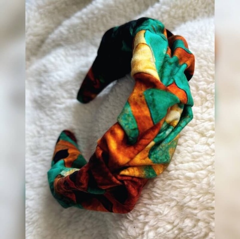 Box Prezentowy - Opaska marszczona Leopard GREEN