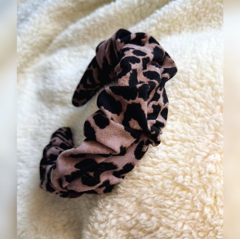 Box Prezentowy - Opaska marszczona Leopard BROWN