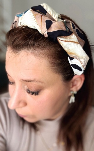 Opaska marszczona Monster BEIGE