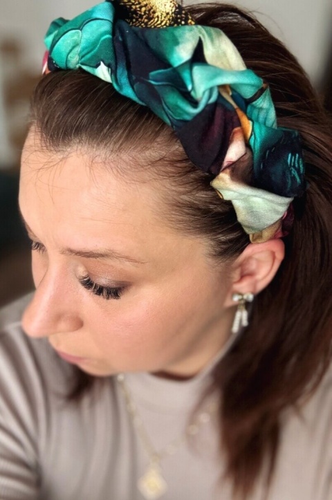 Box Prezentowy - Opaska marszczona Watercolour FLOWER