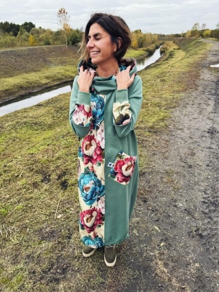 Sukienka bawełniana NOTHING MORE khaki