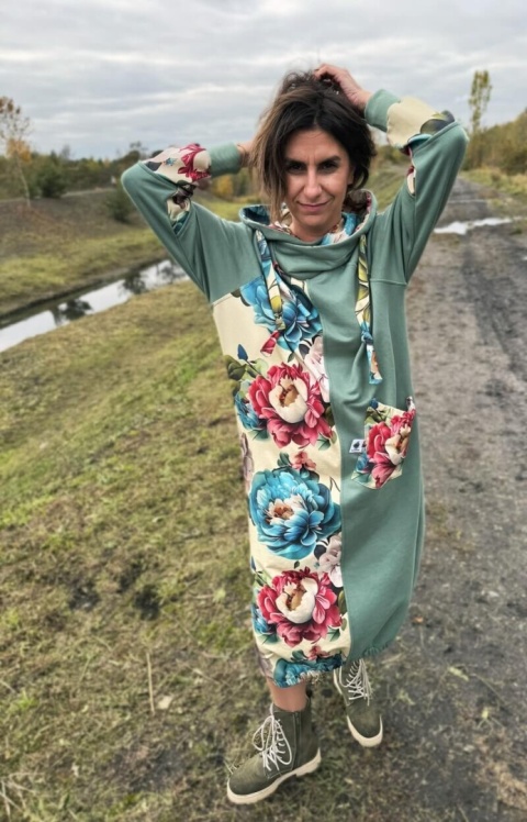 Sukienka bawełniana NOTHING MORE khaki