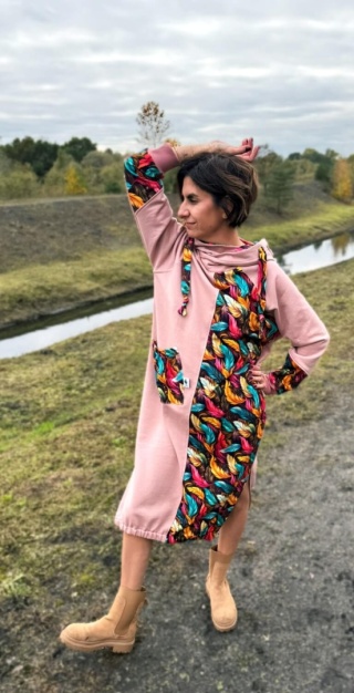 Sukienka bawełniana NOTHING MOORE rose