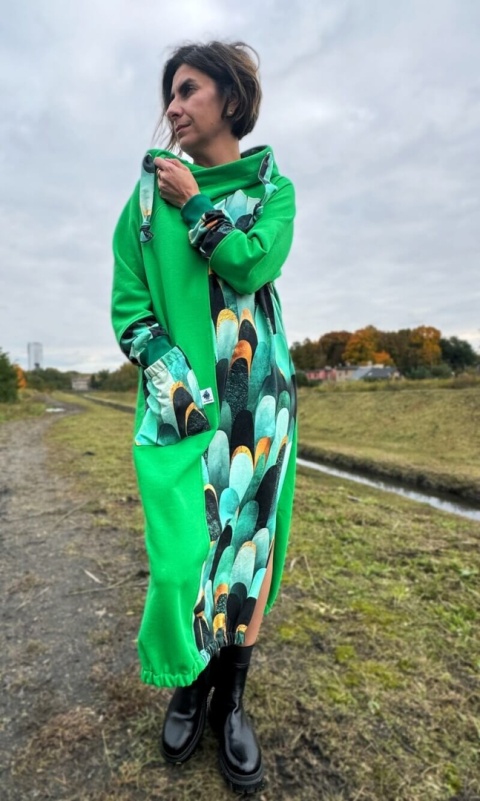 Sukienka bawełniana NOTHING MORE green