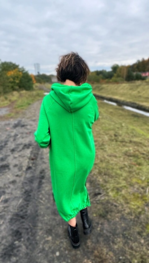 Sukienka bawełniana NOTHING MORE green