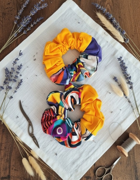 Scrunchie/Frotka MAXI – Colourhead - zestaw 2 szt