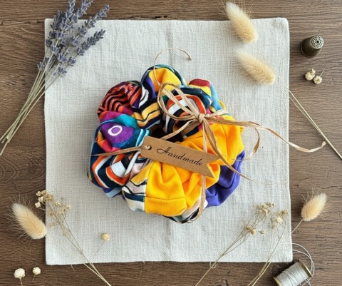 Scrunchie/Frotka MAXI – Colourhead - zestaw 2 szt