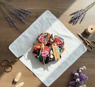 Scrunchie/Frotka MAXI – Orange Garden – zestaw 2 szt