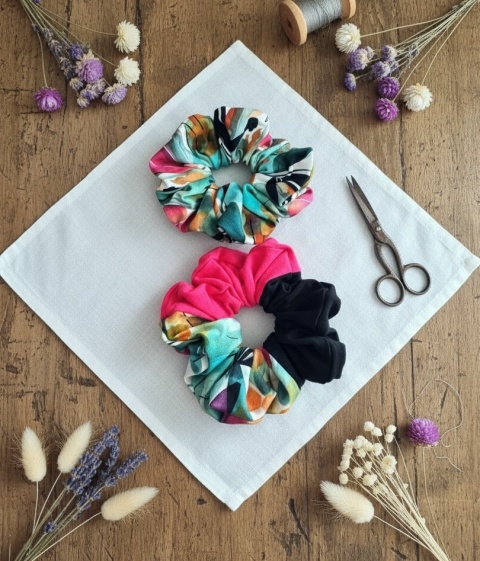 Scrunchie/Frotka MAXI – Botanical Swirl – zestaw 2 szt