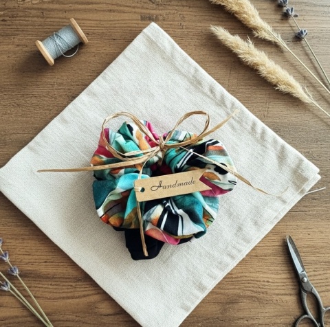 Scrunchie/Frotka MAXI – Botanical Swirl – zestaw 2 szt