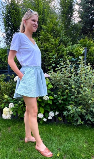 Spodenki lniane Sway RETRO SAGE