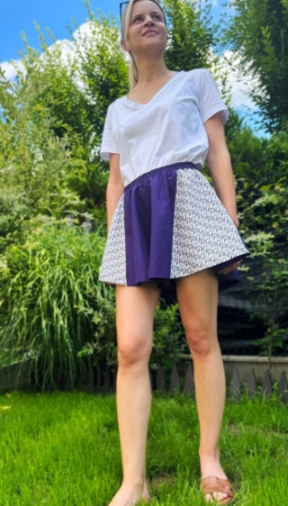 Spodenki lniane Sway RETRO VIOLET