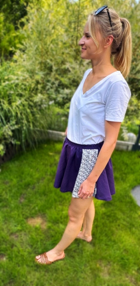 Spodenki lniane Sway RETRO VIOLET
