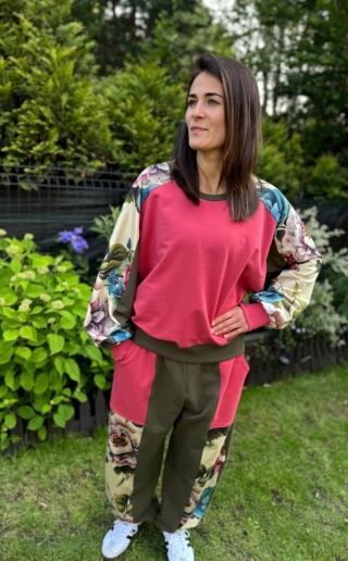 Spodnie Baloon FLOWER KHAKI