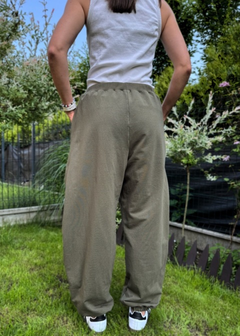 Spodnie Baloon FLOWER KHAKI