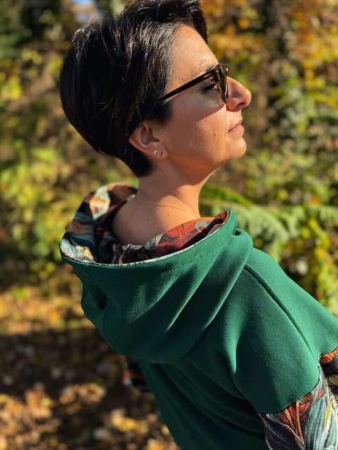 Sukienka bawełniana SOFT WHISPER Bottle Green