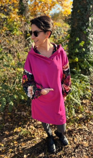 Sukienka bawełniana SOFT WHISPER Amarant