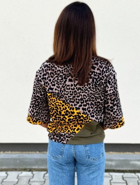 T-shirt bawełniany Ease LEOPARD
