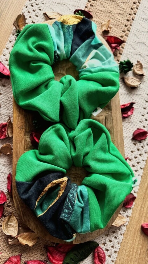 Scrunchie/Frotka XXL Green - zestaw
