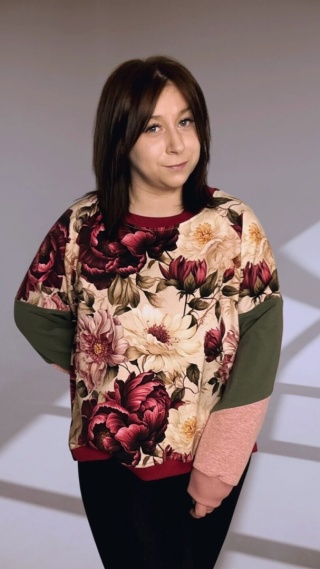 Bluza Dresowa Oversize Damska WARM FLORA