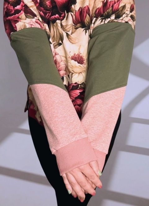 Bluza Dresowa Oversize Damska WARM FLORA