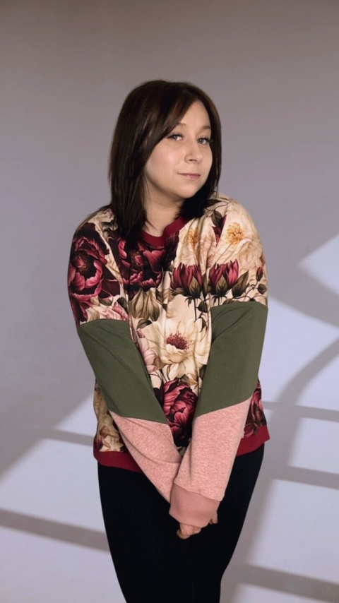 Bluza Dresowa Oversize Damska WARM FLORA