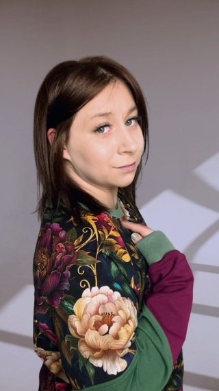 Bluza Dresowa Oversize Damska FLORAL NIGHT