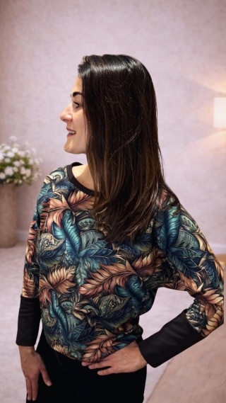 Bluzka bawełniana AURA leaf