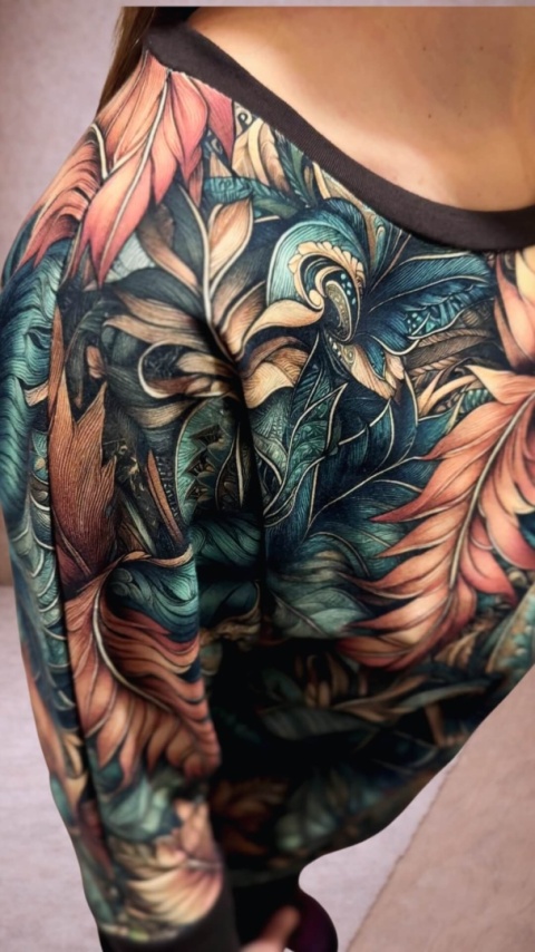 Bluzka bawełniana AURA leaf