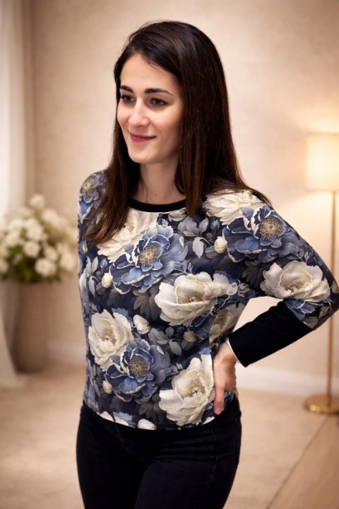 Bluzka bawełniana AURA quiet garden