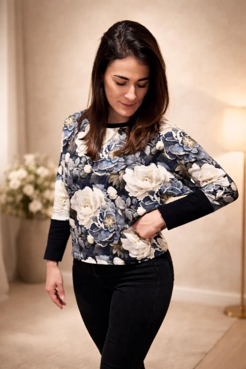 Bluzka bawełniana AURA quiet garden