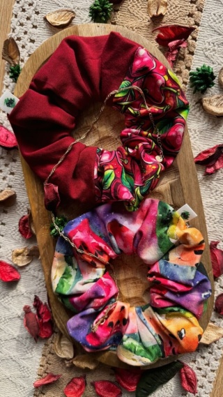 Scrunchie/Frotka MAXI Fruit Mix - zestaw