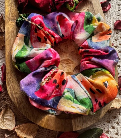 Scrunchie/Frotka MAXI Fruit Mix - zestaw