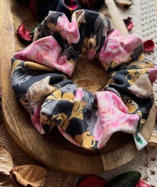 Scrunchie/ Frotka MAXI Flower Mix II - zestaw