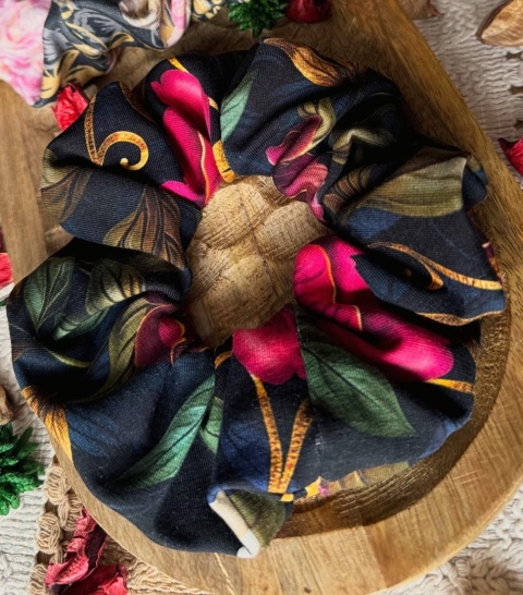 Scrunchie/ Frotka MAXI Flower Mix II - zestaw