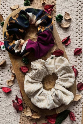 Scrunchie/Frotka MAXI Lace Mix - zestaw