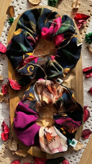 Scrunchie/Frotka MAXI Night Garden - zestaw